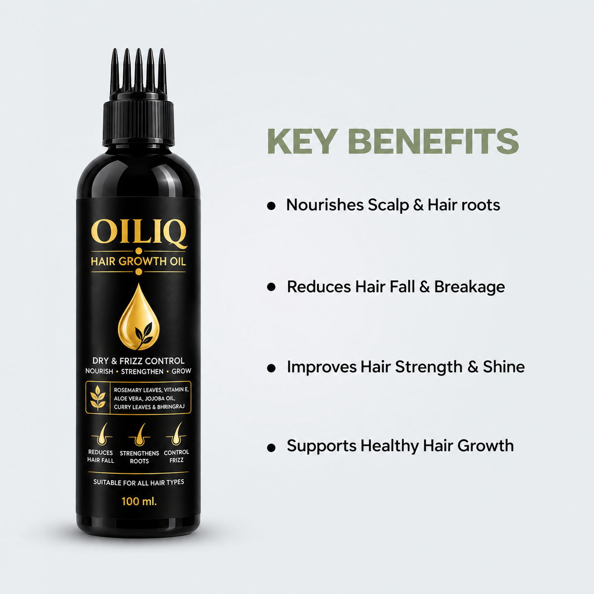 OILIQ Rosemary & Bhringraj Hair Oil | 100 ml