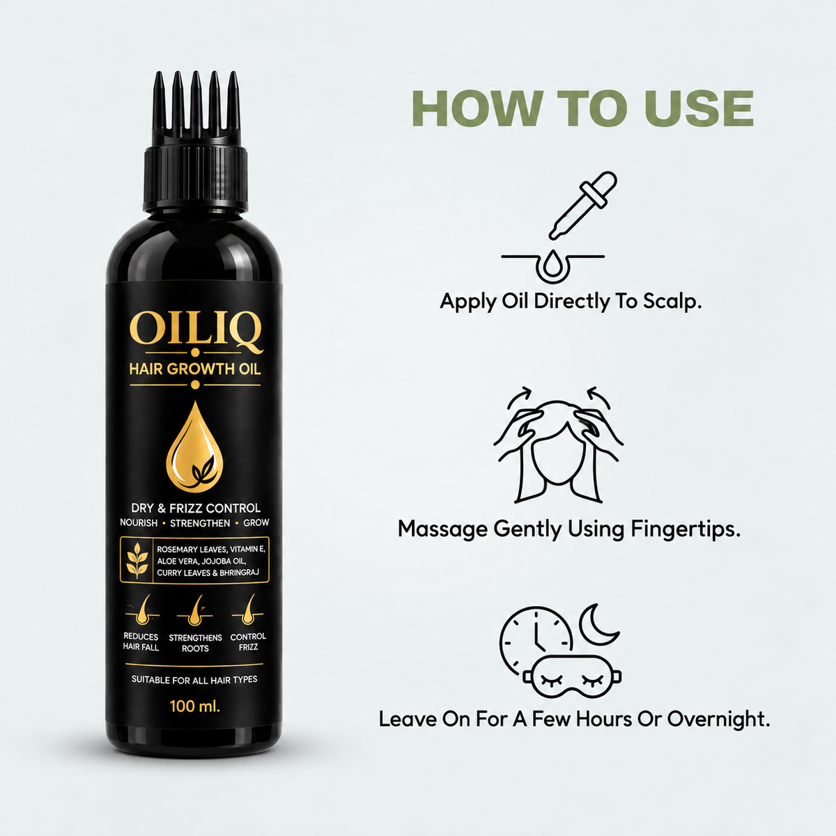 OILIQ Rosemary & Bhringraj Hair Oil | 100 ml